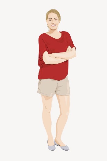 Caucasian woman standing illustration vector | Free Vector - rawpixel