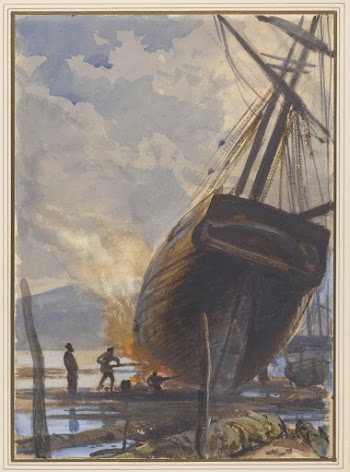 Caulking the Schooner, Falmouth Harbour | Free Photo - rawpixel