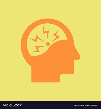 Cause of disease in the brain various symptoms of vector image