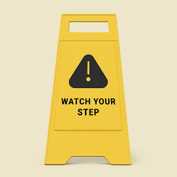 Caution a-frame sign mockup, foldable | Free PSD Mockup - rawpixel
