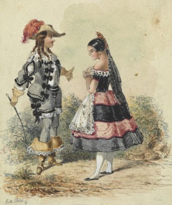 Cavalier and Maid in Spanish | Free Photo - rawpixel