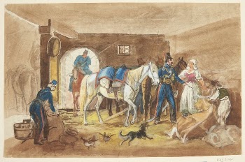 Cavalrymen in a stable | Free Photo - rawpixel