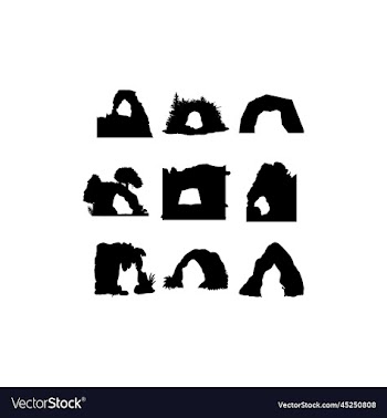 cave icon silhouette creative design