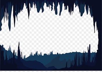 Cave Illustration - Iceberg black hole 