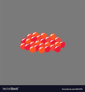 Caviar icon in hatching style vector image