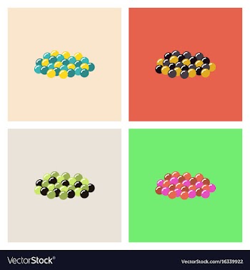 Caviar icons set vector image