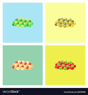 Caviar icons set vector image