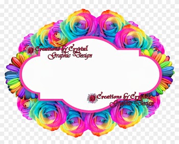 Cbyc Custom Borders Floral, Cbycgraphicdesign, Creations - Rose Borders Rainbow