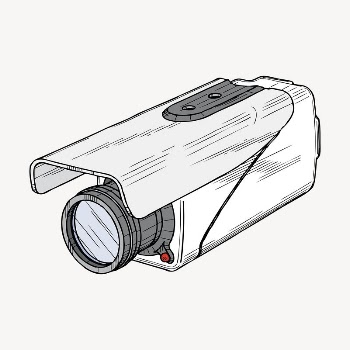 CCTV camera clipart, illustration vector. | Free Vector - rawpixel