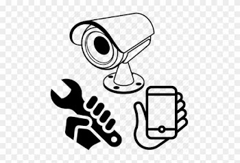 Cctv Camera Dvr - Cctv Line Art