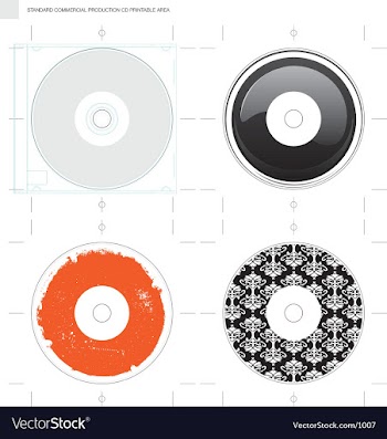 Cd template and designs vector image