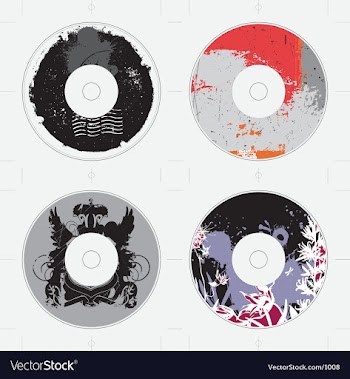 Cd template grunge designs vector image