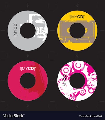 Cd template grunge designs vector image