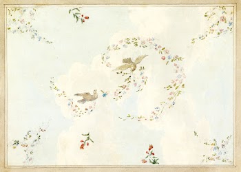 Ceiling Design with Doves and Flower Garlands, possibly for the Entrance Hall by Frederick Crace (1779&ndash;1859). Original from The Smithsonian. Digitally enhanced by rawpixel.