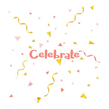 Celebrate with confetti background vector | Free stock vector - 524821