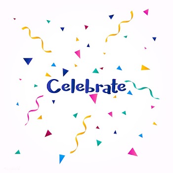 Celebrate with confetti background vector | Free stock vector - 524850