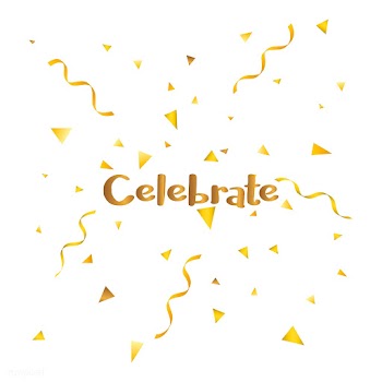 Celebrate with confetti background vector | Free stock vector - 524861