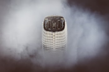 Celebrating my 200m views with the tallest building in San Francisco covered by fog.