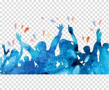 Celebrating people illustration, Poster, cheer silhouette transparent background PNG clipart