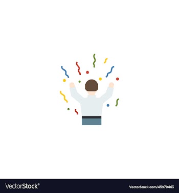 celebration creative icon flat from success