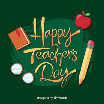 Celebration of world teacher's day Free Vector