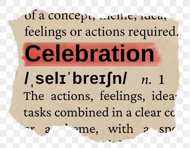 Celebration png word sticker, torn | Free PNG - rawpixel