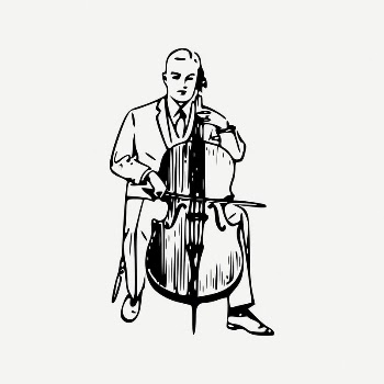 Cello collage element, musical instrument | Free PSD Illustration - rawpixel
