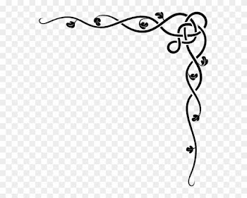 Celtic Clipart Filigree - Top Right Corner Border