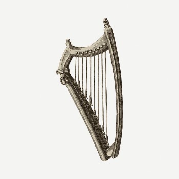 Celtic harp drawing, vintage illustration | Free PSD - rawpixel
