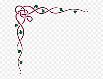 Celtic Ivy Maroon Clip Art - Design For Border Line