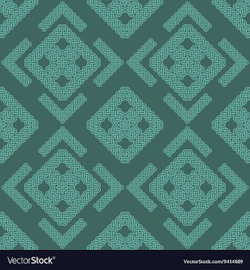 Celtic knot seamless pattern one vector image