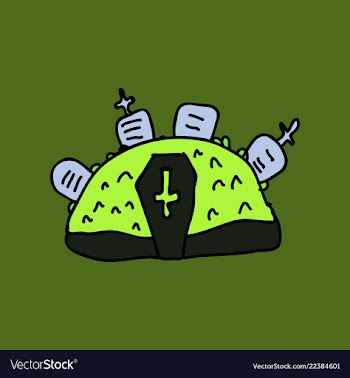 Cemetery or graveyard dark background silhouettes vector image