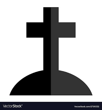 Cemetery sign icon flat vector image