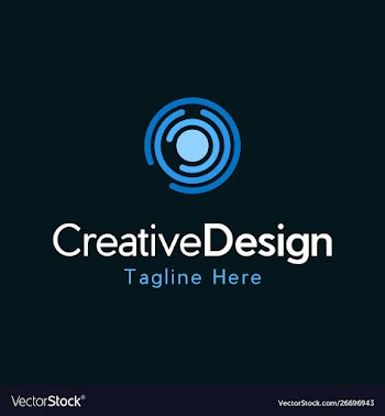 Center circular networking creative logo vector image