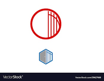 central-fence-gate and door logo and icon design