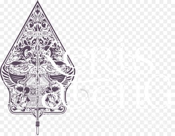 Central Java Gunungan Black and white Wayang - Bulog Divre Jawa Tengah 