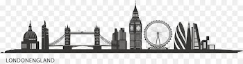 Central London Skyline Silhouette Painting City of London - city,Sketch 