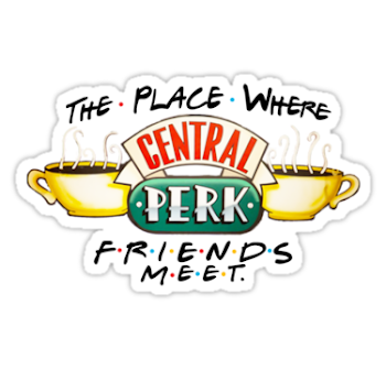 Central Perk Coffee" Stickers by Maurece | Redbubble | F•R•I•E•N•D ...