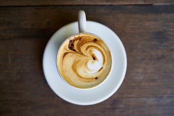 Ceramic Cup With Coffee Late Art