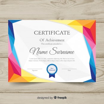 Certificate of achievement template Free Vector