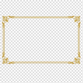 , Certificate of border shading, rectangular orange floral frame illustration transparent background PNG clipart
