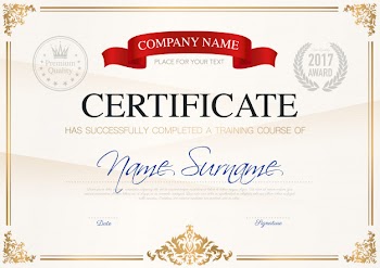 Certificate of completion template Free Vector