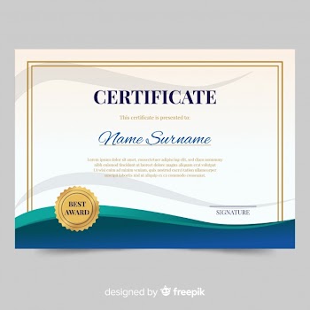 Certificate template in abstract design
