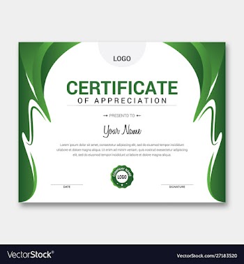 Certificate template vector image