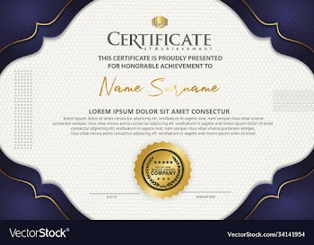 certificate template with luxury and texture