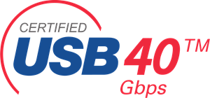 Certified USB4 40Gbps Logo Vector