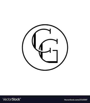 Cg letter logo design with round shape vector image