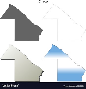Chaco blank outline map set vector image