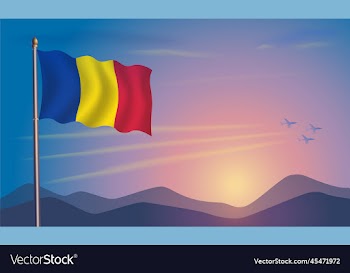 chad flag in the morning sun