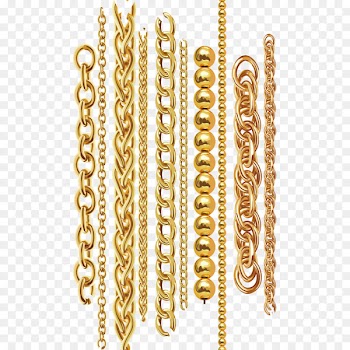 Chain Gold Necklace Metal - Vector gold chain 